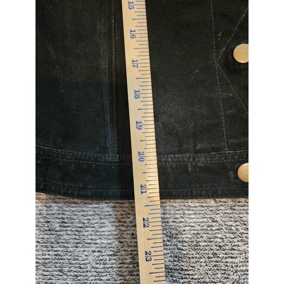 Brandon Thomas Leather Suede Jacket Size L VTG Y2K Floral Embroidered - Picture 7 of 8